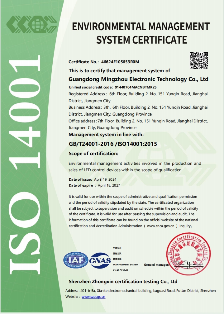 ISO certificate