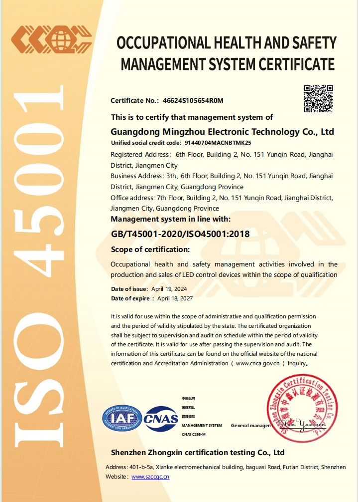 ISO certificate